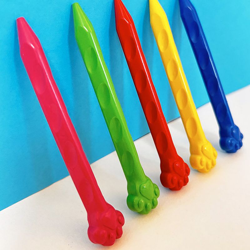 Cat's-claw plastic crayons that don't dirty your hands