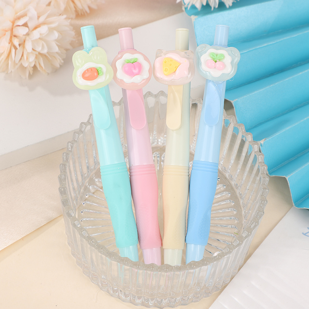 Fruit-themed cartoon mechanical pencil, 2.0mm retractable pencil – a stationery item perfect for writing.