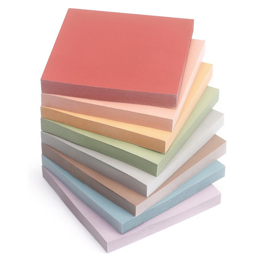 Retro Morandi color-themed notepad and sticky notes