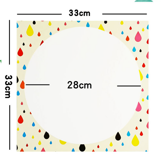 Circular and square lenses, mirrored lace cardstock, colored decorative mounting cardstock, heavy-colored stick paper