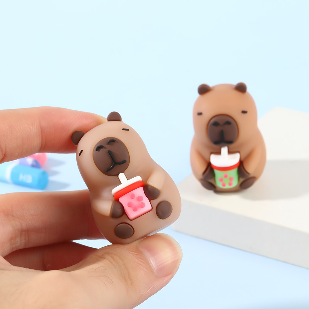 Kapibara-style eraser with minimal dust generation