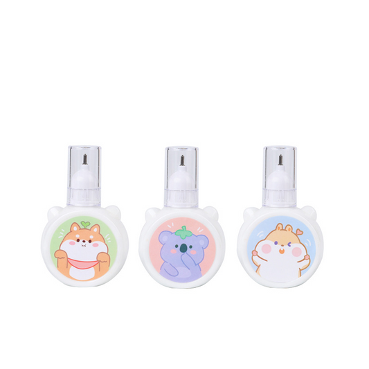 High-capacity, white, quick-drying, multi-functional correction fluid for cartoon corrections and alterations – leaves no trace.