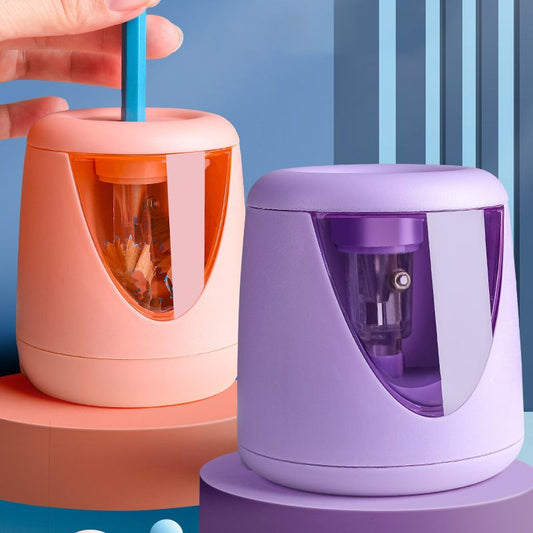 Fully automatic pencil sharpener with lead-reloading mechanism
