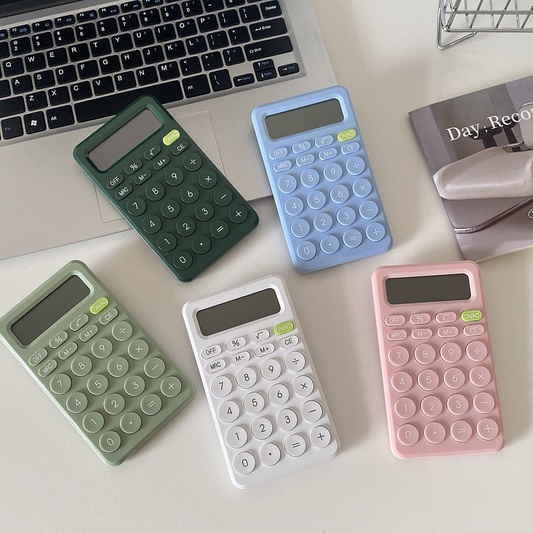 Compact calculator, silent and simple for financial accounting