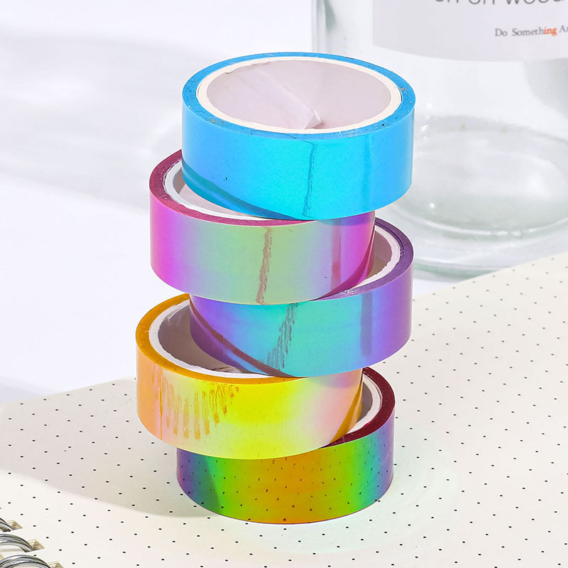 Creative Rainbow Film Laser Tape, Cool Colorful Decorative Waterproof Tape