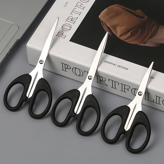Stationery scissors, office and household sewing and paper cutting knives, stainless steel craft knives and scissors, portable student scissors