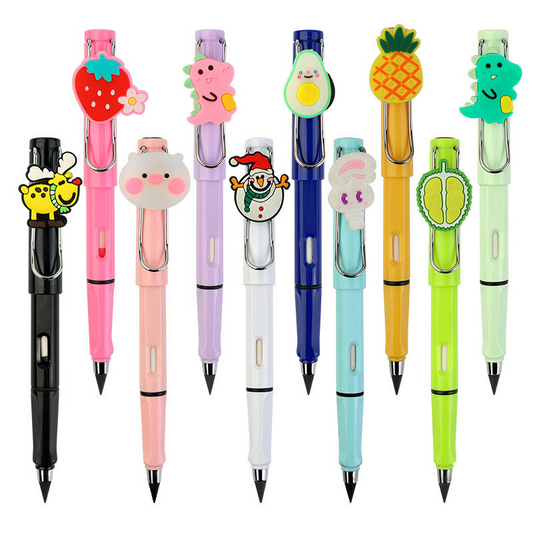 Cute cartoon pencils are not easy to break and do not need to be sharpened; they are HB pencils.