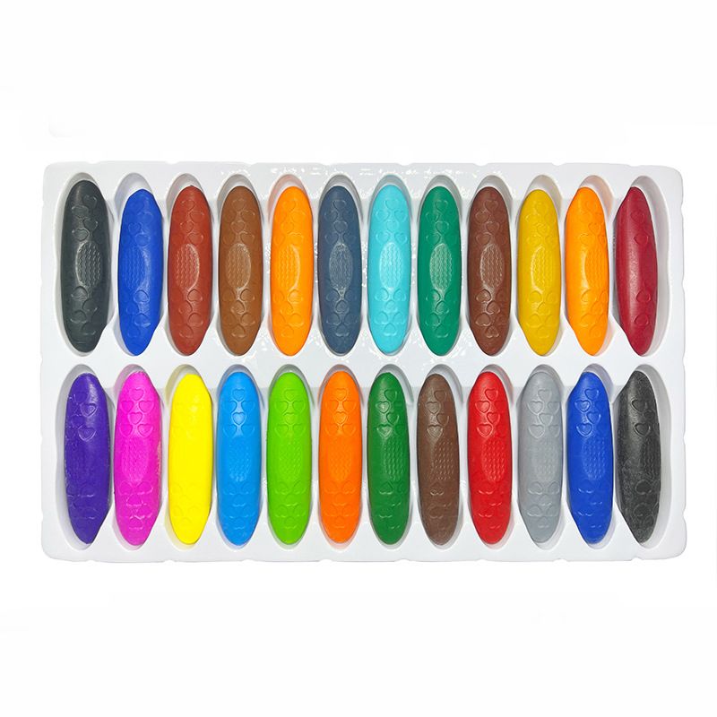 3D three-dimensional peanut crayons - non-sticky, washable with water, plastic-shaped crayons