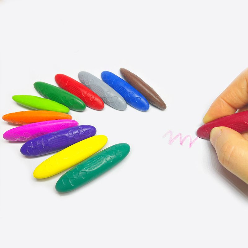 3D three-dimensional peanut crayons - non-sticky, washable with water, plastic-shaped crayons