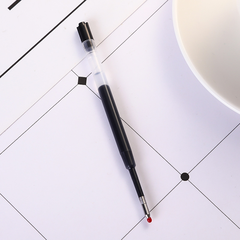 Universal replacement for black ballpoint pen refills, plastic neutral gel pen refills