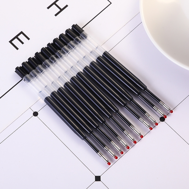 Universal replacement for black ballpoint pen refills, plastic neutral gel pen refills