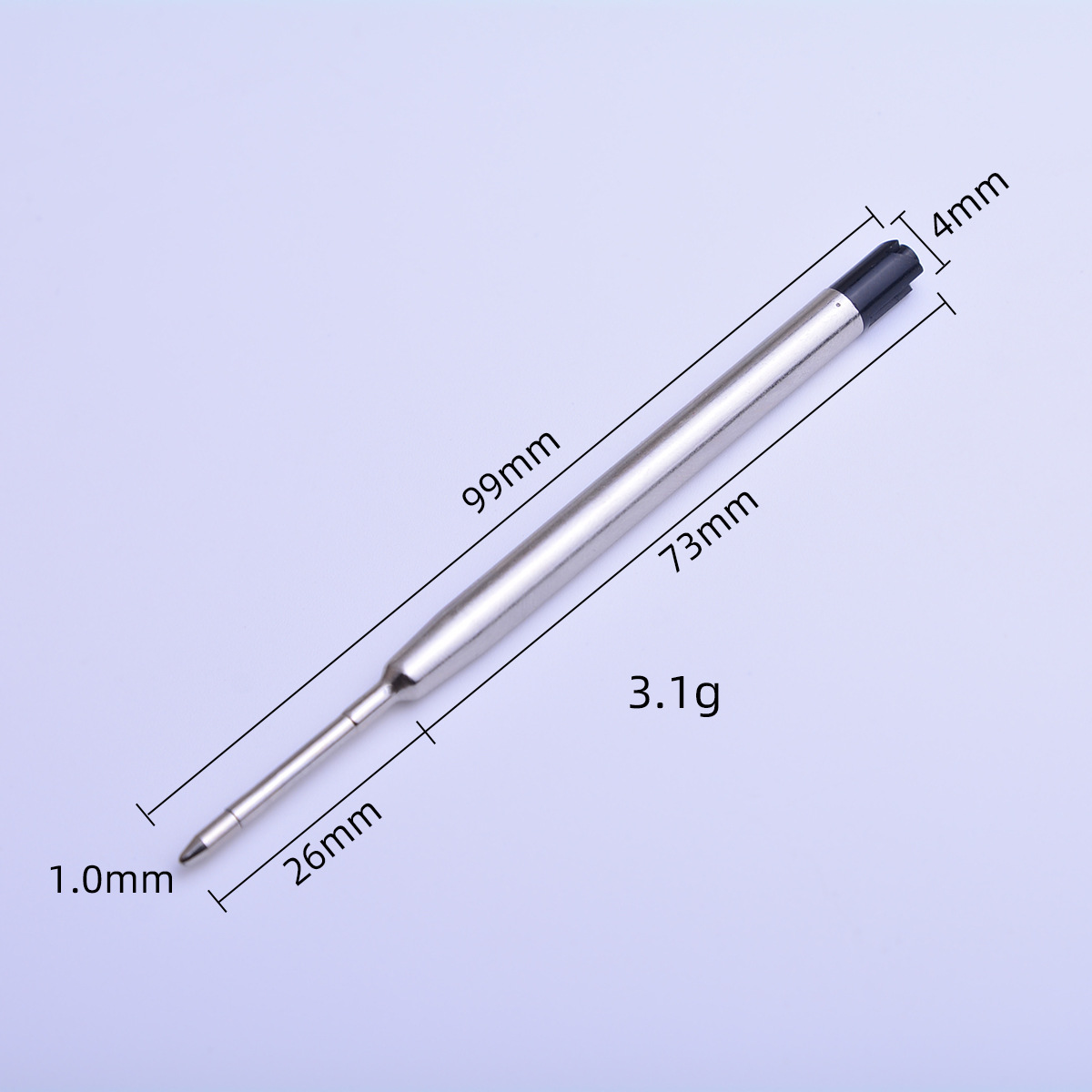 Metal pen refills, metal ballpoint pen refills