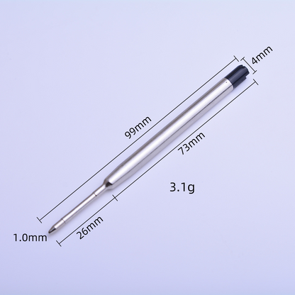 Metal pen refills, metal ballpoint pen refills