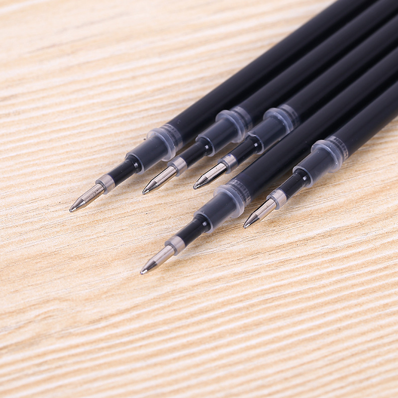 Neutral gel pen grip with disappearing ink cartridge set; automatic ink cartridge removal for neutral gel pens.