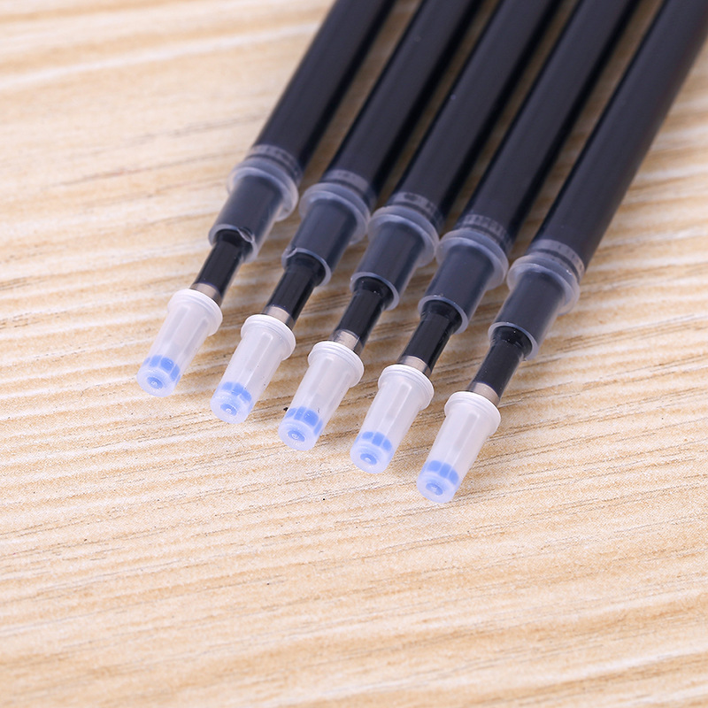 Neutral gel pen grip with disappearing ink cartridge set; automatic ink cartridge removal for neutral gel pens.