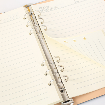 Customized PU leather notebook with faux leather cover