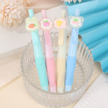 Fruit-themed cartoon mechanical pencil, 2.0mm retractable pencil – a stationery item perfect for writing.