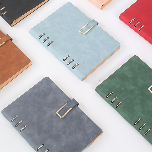 Customized PU leather notebook with faux leather cover