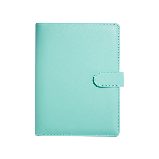 Macaron-style, minimalist, soft-cover, loose-leaf notebook