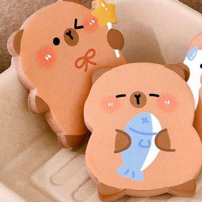 Kapibara-shaped sticky notes
