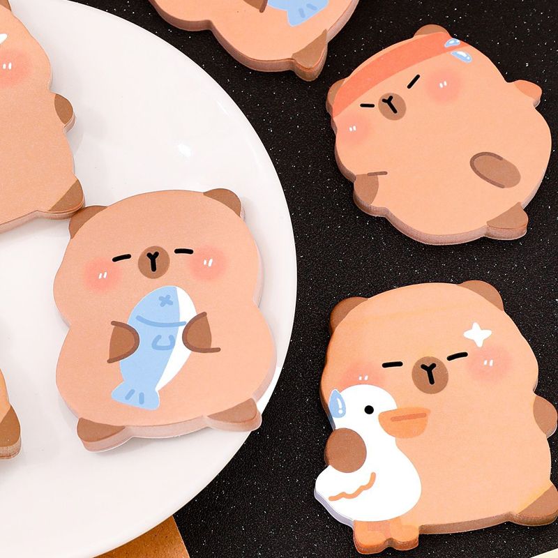 Kapibara-shaped sticky notes