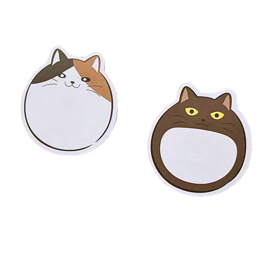 Cute sticky notes in the shape of various cartoon animals, perfect for cats!