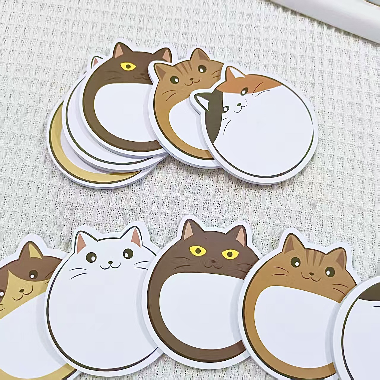 Cute sticky notes in the shape of various cartoon animals, perfect for cats!