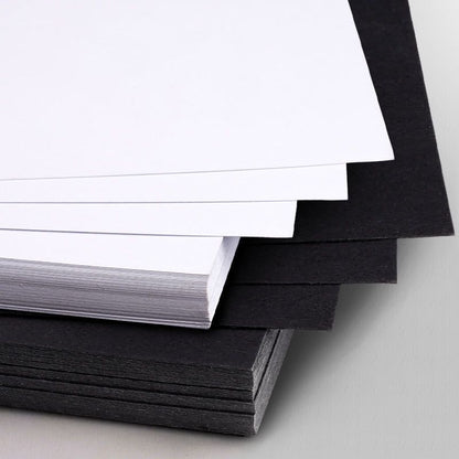 White cardboard A4 size, black cardboard, special DIY material, 8-opening thick cardboard, 4K white thick and hard cardboard, A3 size – specially designed for students' art activities.