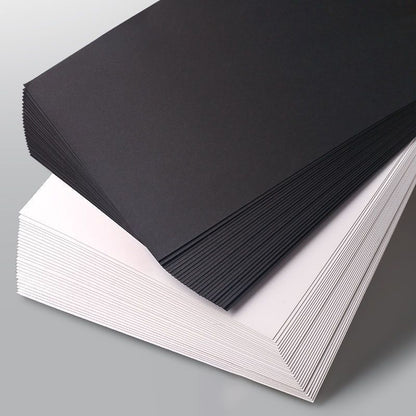 White cardboard A4 size, black cardboard, special DIY material, 8-opening thick cardboard, 4K white thick and hard cardboard, A3 size – specially designed for students' art activities.