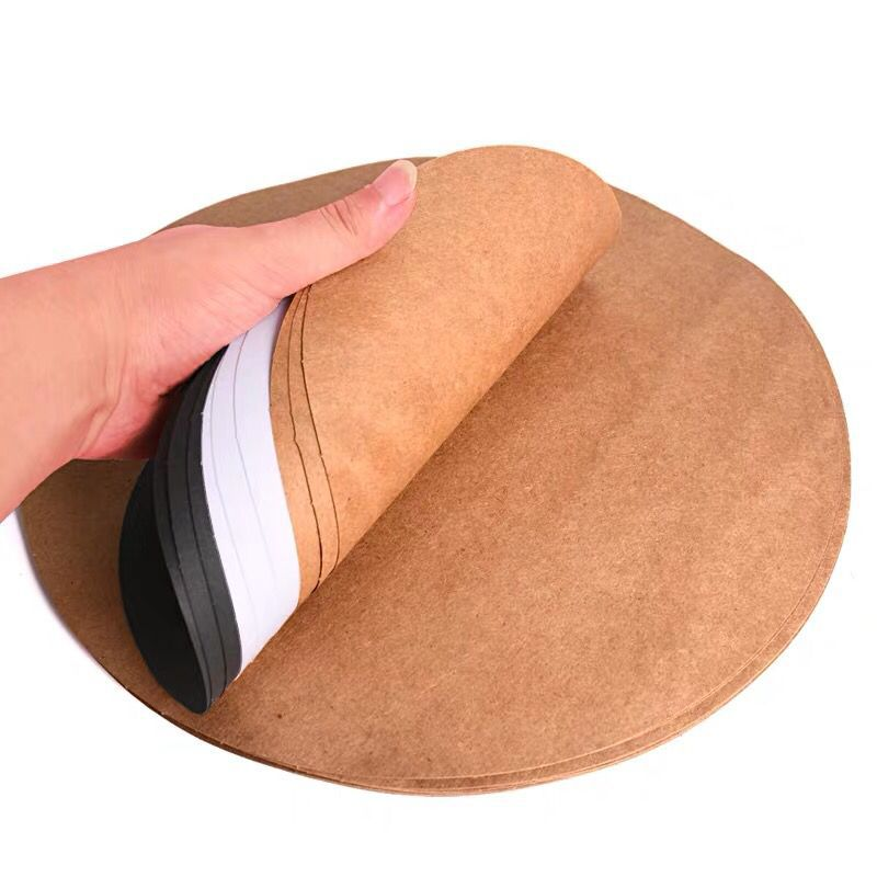 200 grams of thick, round kraft paper suitable for black-and-white art painting – 29-cm round white cardboard sheet