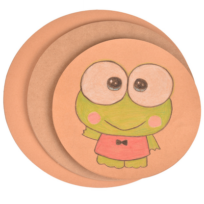 200 grams of thick, round kraft paper suitable for black-and-white art painting – 29-cm round white cardboard sheet