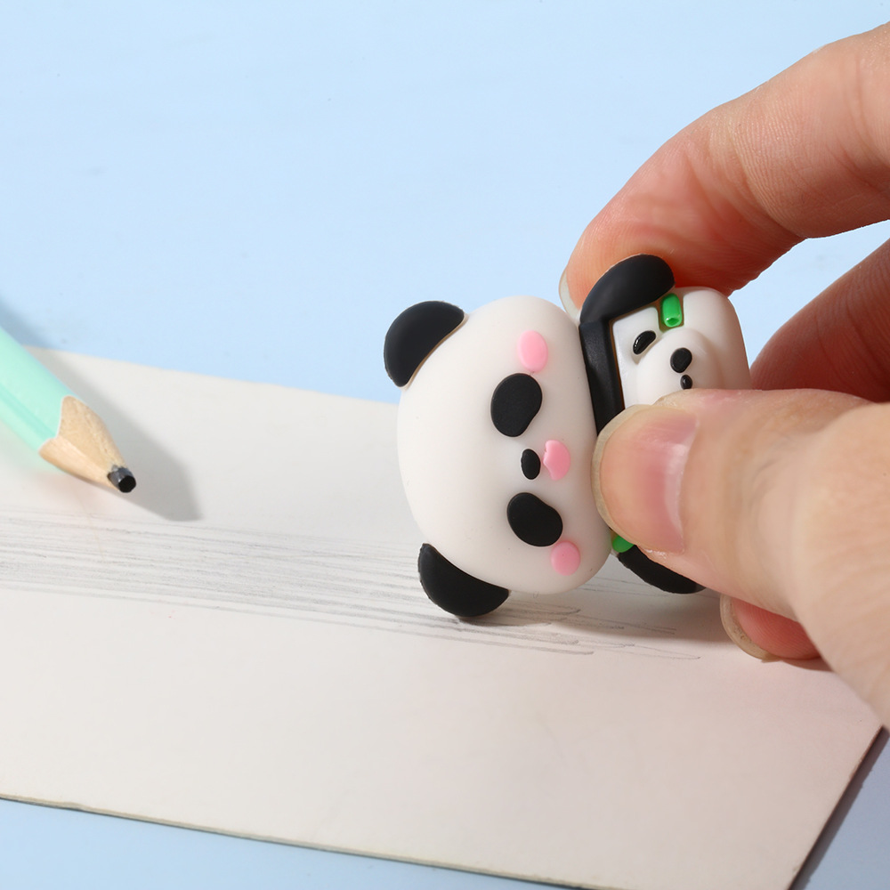 Panda-shaped, clean, non-toxic and dust-free eraser