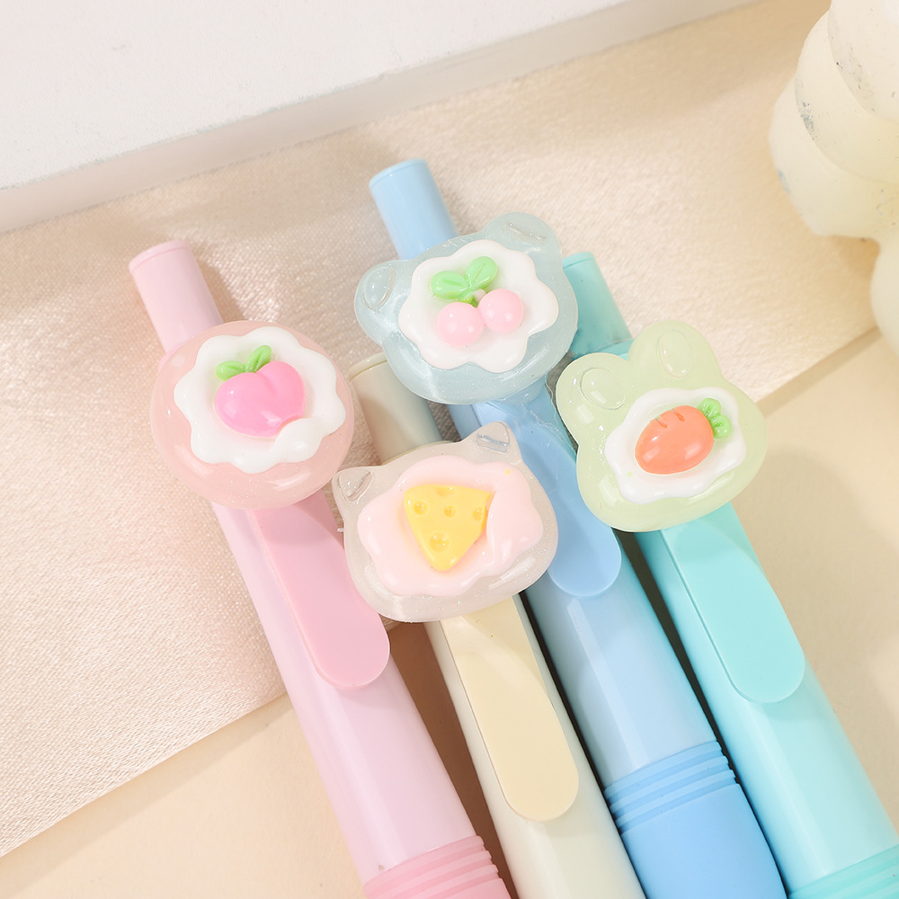 Fruit-themed cartoon mechanical pencil, 2.0mm retractable pencil – a stationery item perfect for writing.