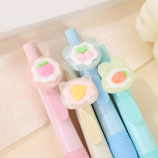 Fruit-themed cartoon mechanical pencil, 2.0mm retractable pencil – a stationery item perfect for writing.