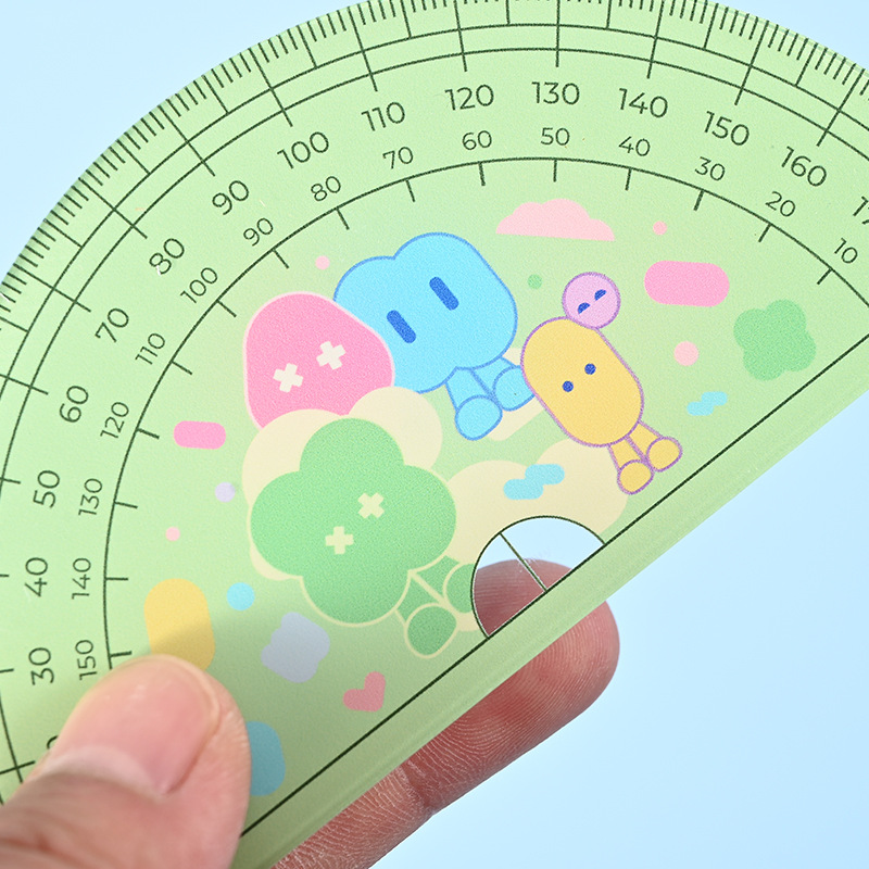 Acrylic straightedge and set square set