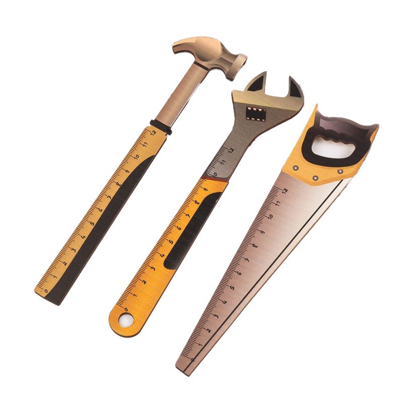 Wooden tools such as wooden rulers and hammers come in practical designs, also available as drawing rulers.