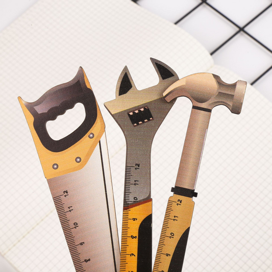 Wooden tools such as wooden rulers and hammers come in practical designs, also available as drawing rulers.
