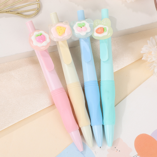 Fruit-themed cartoon mechanical pencil, 2.0mm retractable pencil – a stationery item perfect for writing.
