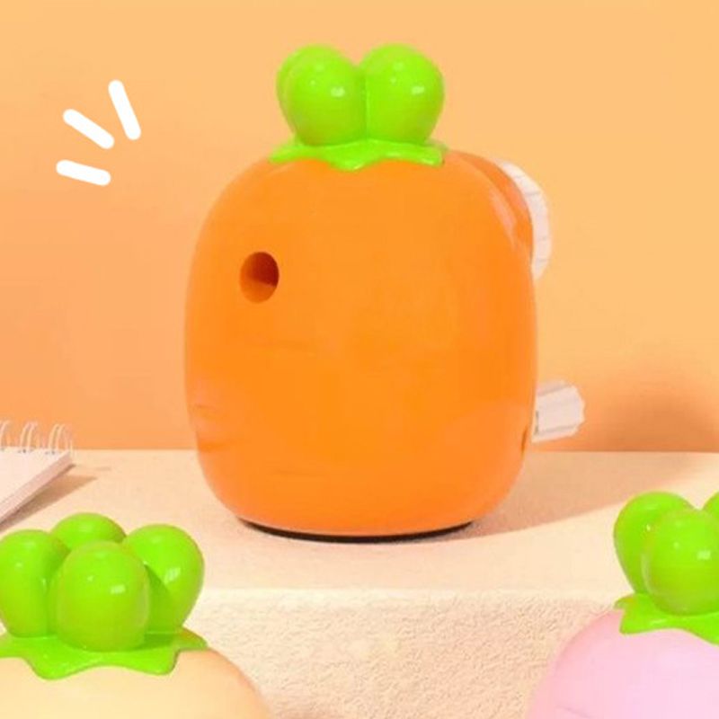 Automatic pencil lead feeder and manual pencil sharpener