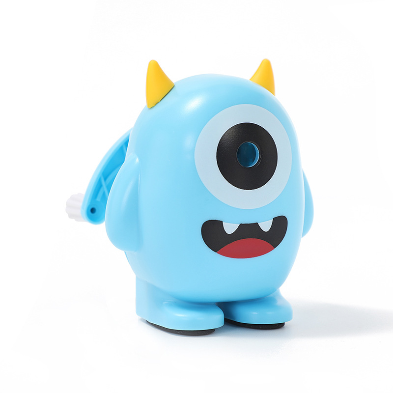 Monster-themed cartoon pencil sharpener, suitable for primary school students to use for sharpening pencils – hand-cranked type.
