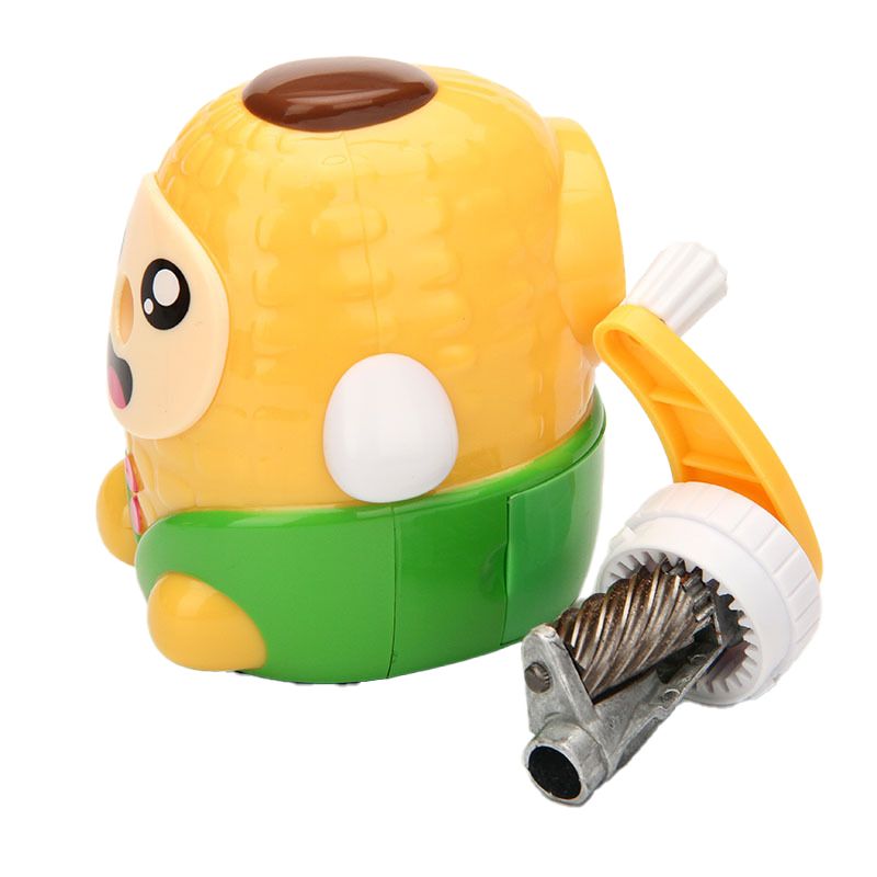 Corn-shaped manual pencil sharpener