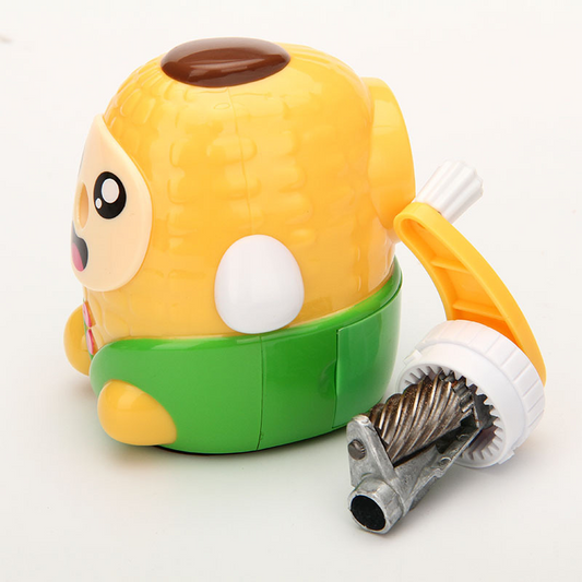 Corn-shaped manual pencil sharpener