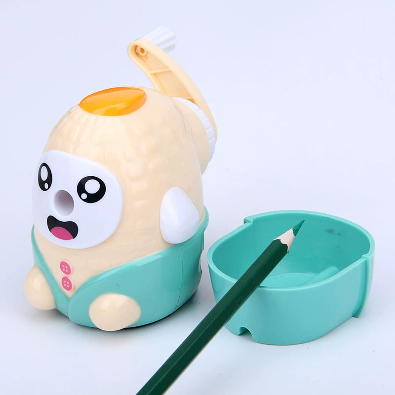 Corn-shaped manual pencil sharpener