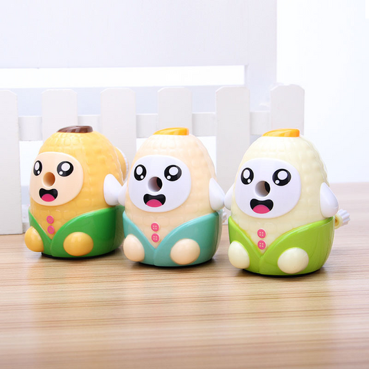 Corn-shaped manual pencil sharpener