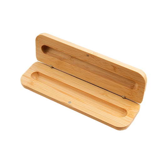 Maple wood ballpoint pen case, color-blocked folding single-pen flip case, solid wood pen case.