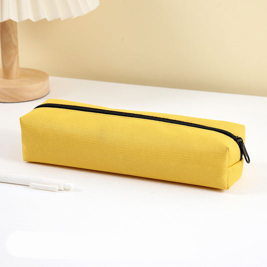 Student minimalist Oxford cloth pencil case, large capacity pencil case, wholesale, compact back-to-school stationery bag