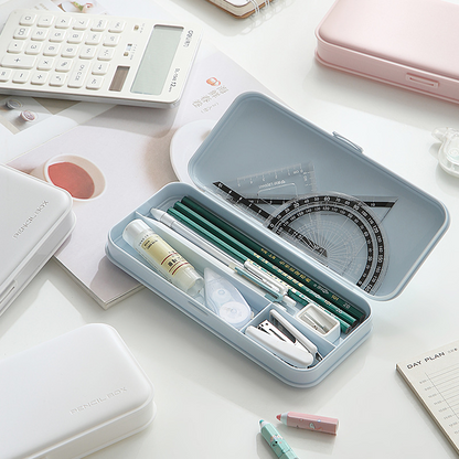 DIY pencil case, butter glue, multi-functional macaron plastic pencil case, flip-top storage box, pencil case gift box