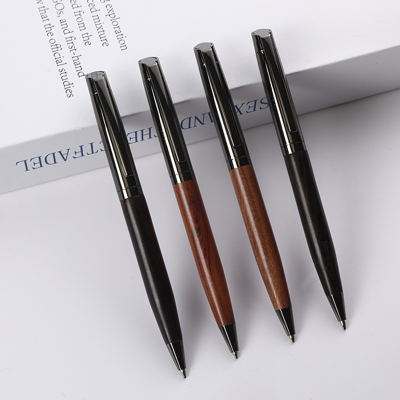 Business wooden pen, high-quality rosewood metal pen, ballpoint pen