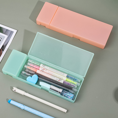 PP plastic pencil case, simple and multifunctional, designed for storing pencils and other materials.