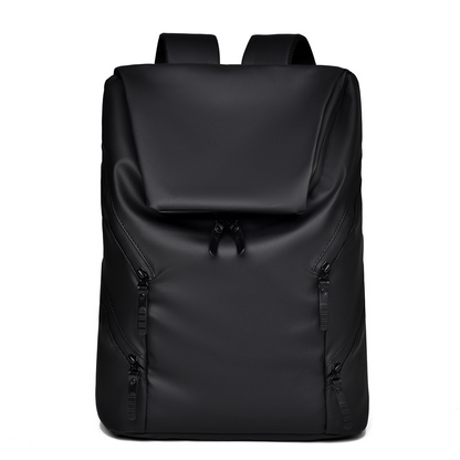 Men's backpack, large capacity, laptop bag, school bag, Japanese style leather texture, cross-border casual travel waterproof backpack